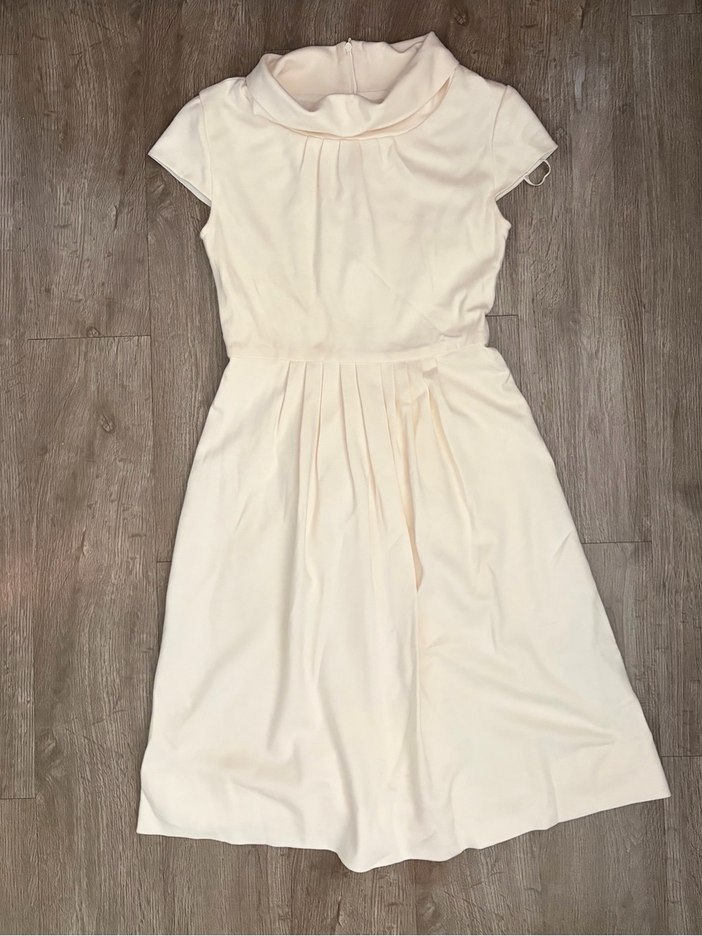 Eliza J New York Elegant Cream Cowl Neck Fit & Flare Dress Size 2